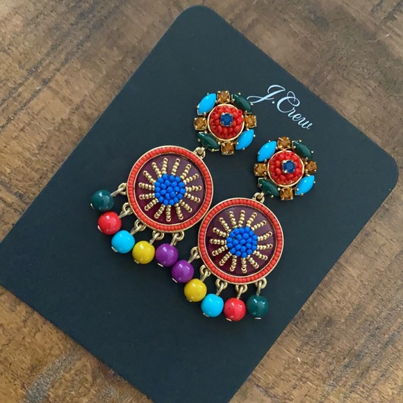 J. Crew Jewelry - J. Crew Citron Beaded Drop Earrings